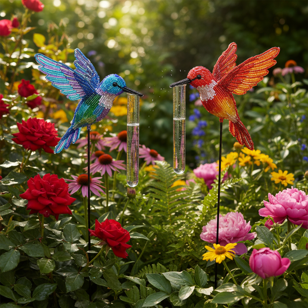 Rain Gauge, Hummingbird (Set of 2)