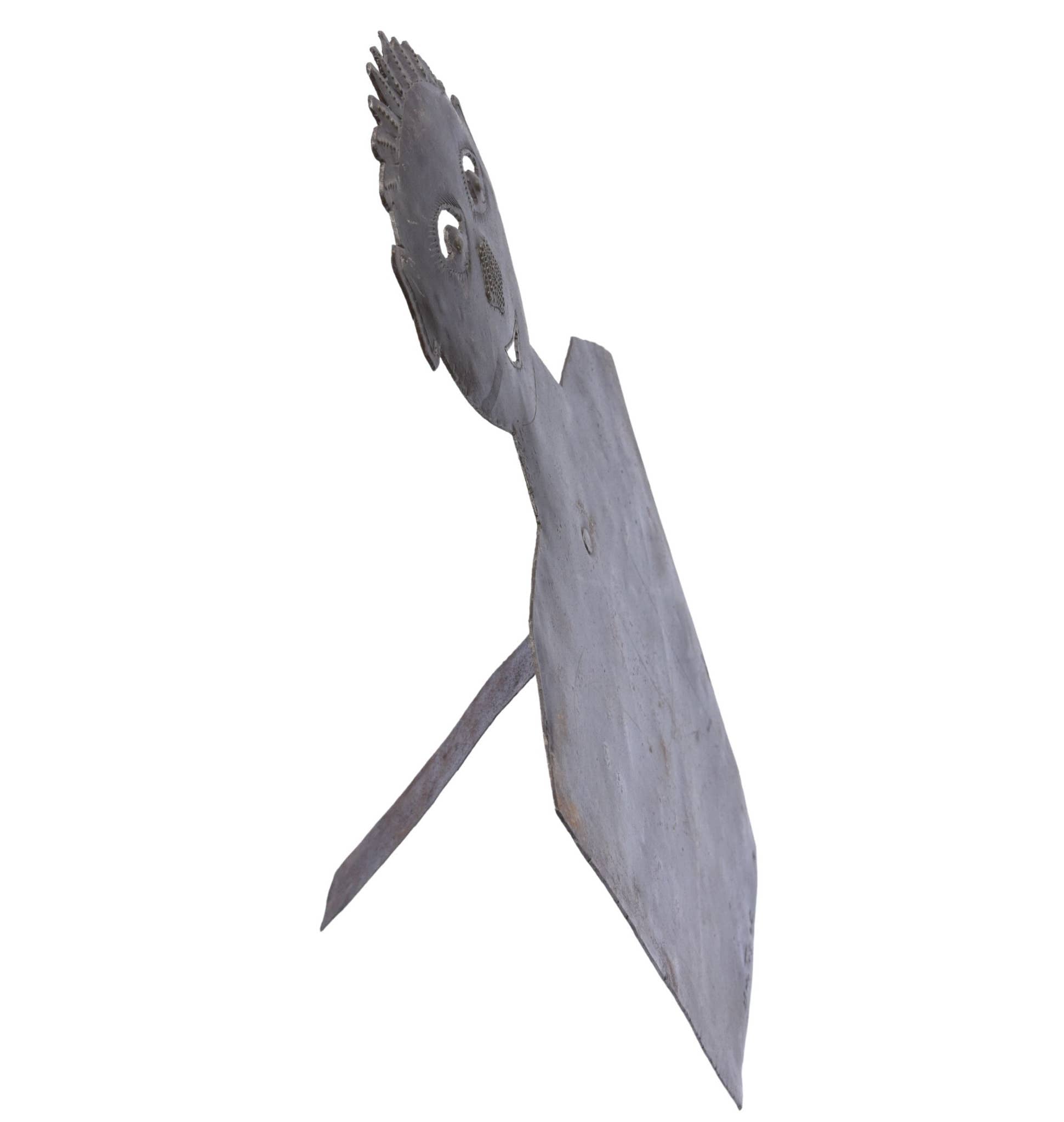 Whimsical Haitian Metal Jewelry Stand – Handmade Figure