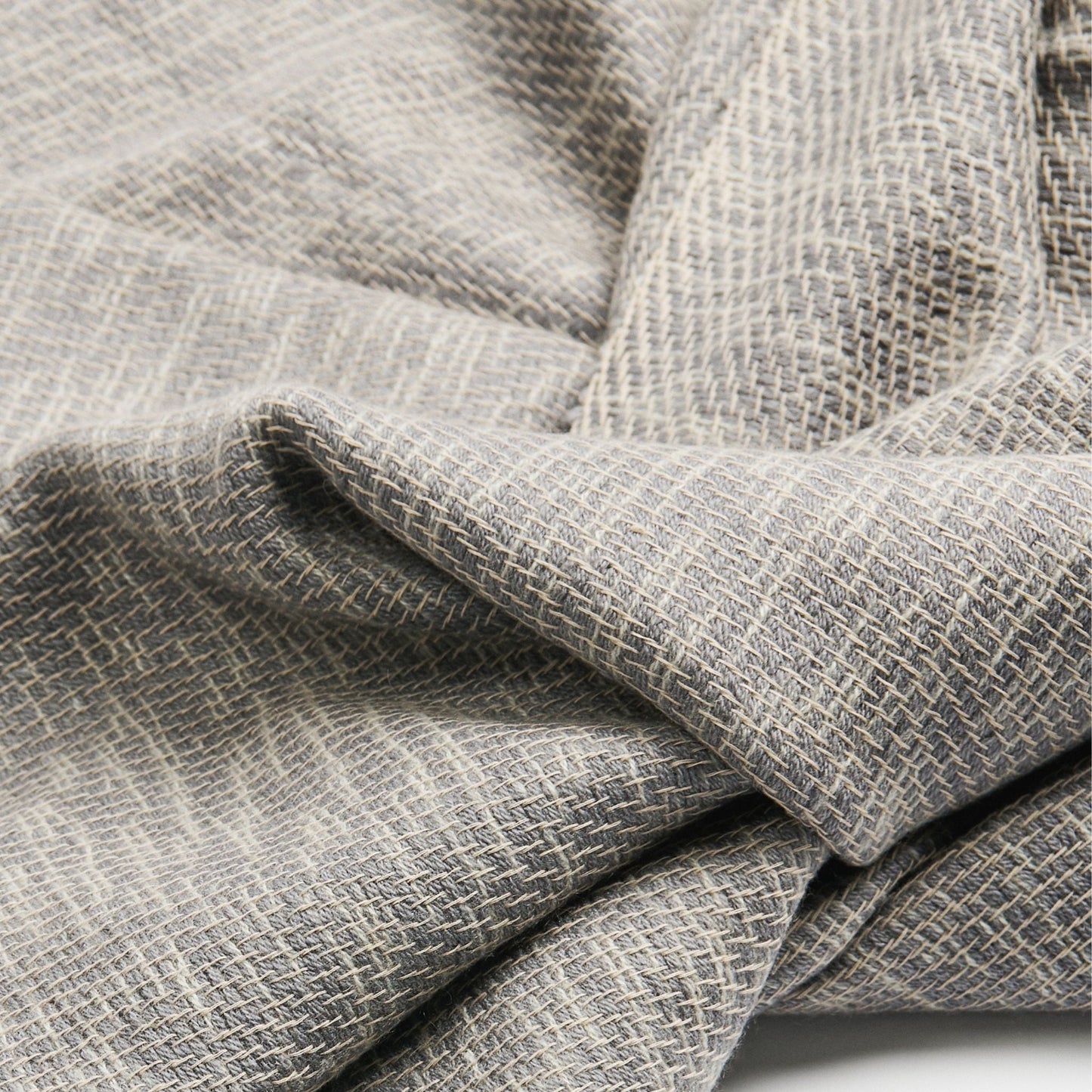 Limestone Gray Soft Cashmere Merino Handloom Scarf