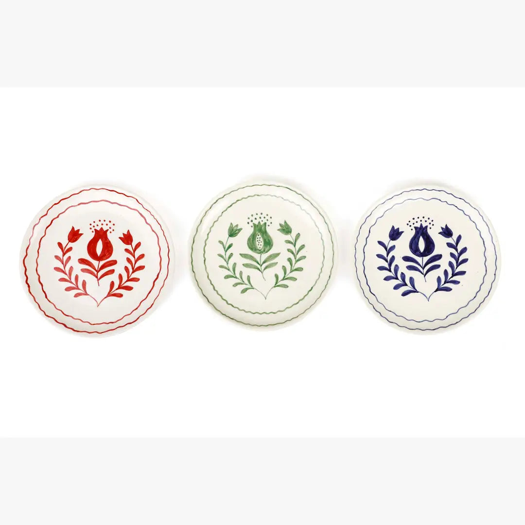 S/2 Green Anaar Snack Plate