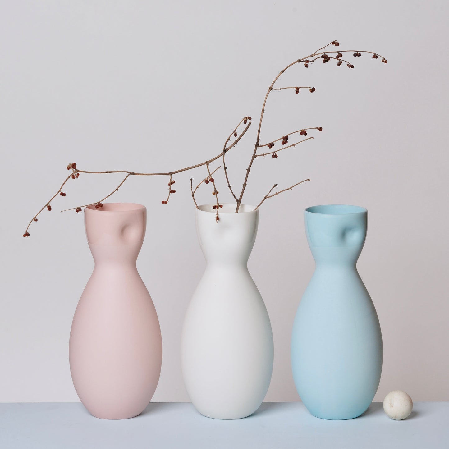 Unique Series Thumb Print Porcelain Carafe or Vase