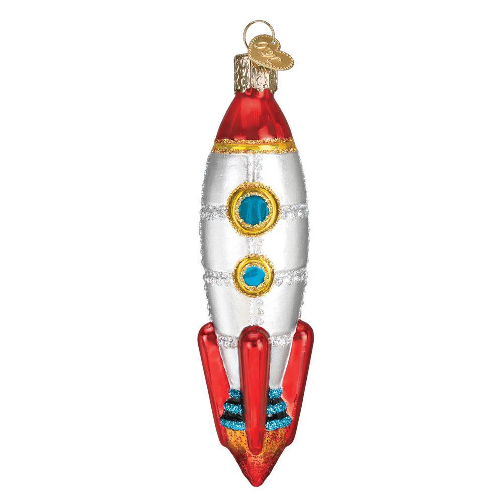Vintage Toy Rocket Ship Ornament