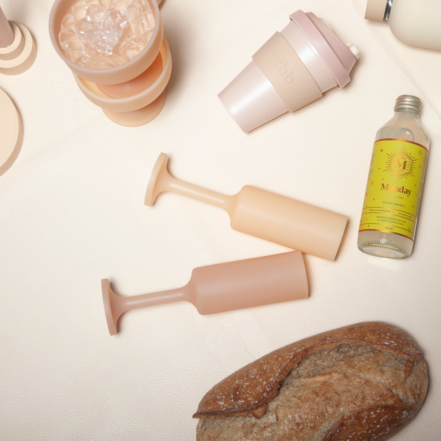 wheat + oat | seff | silicone unbreakable champagne flute