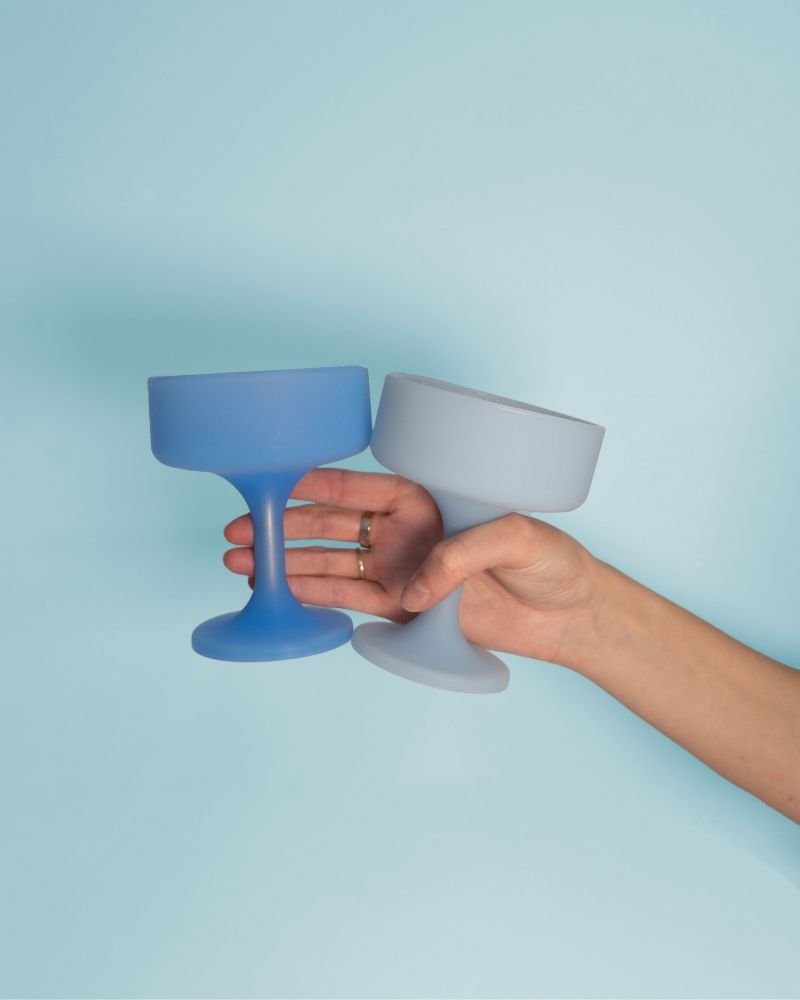 sky + kingfisher | mecc | silicone unbreakable cocktail glasses