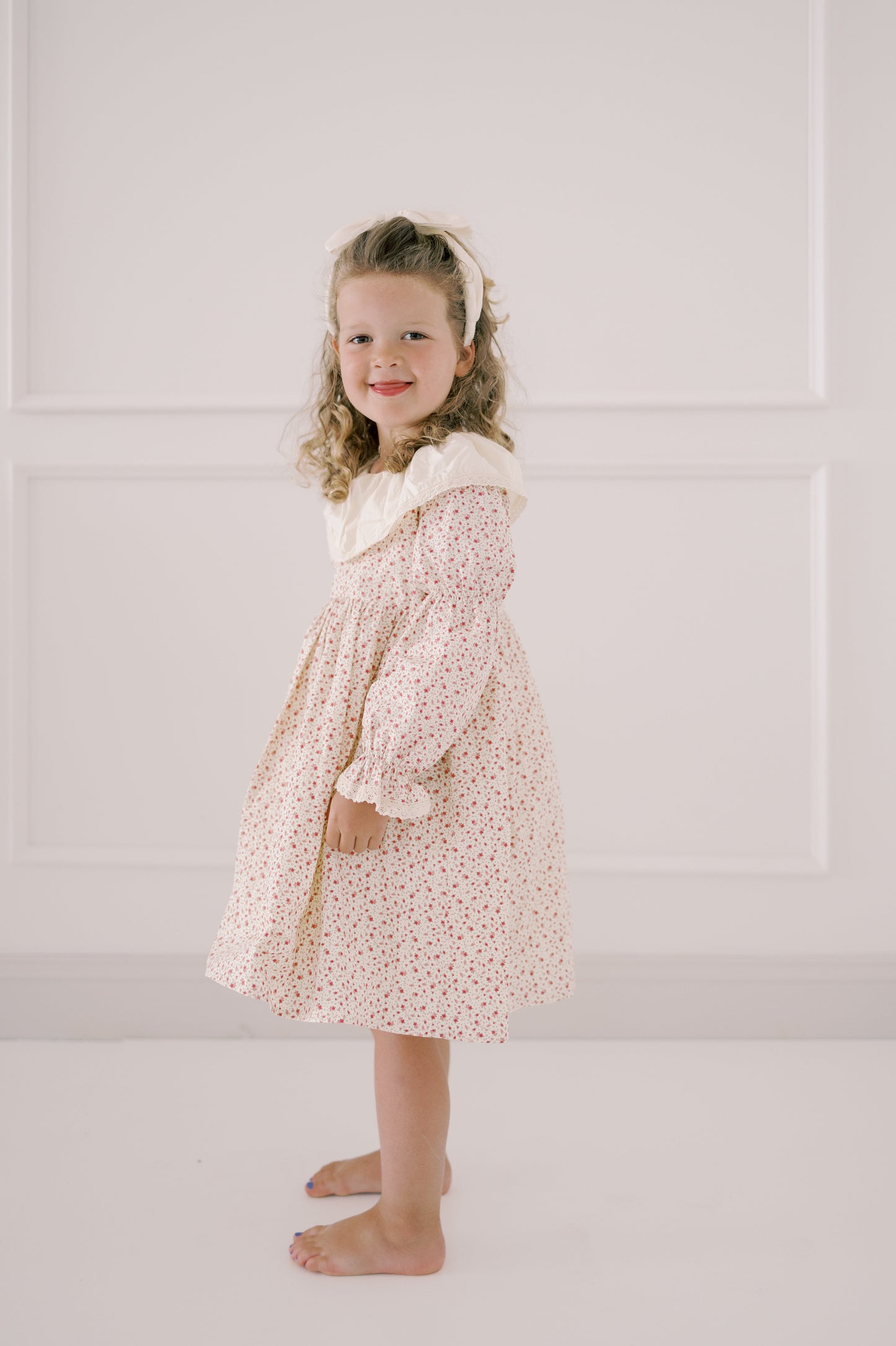 Marguerite Dress- Wild Rosebud Garden