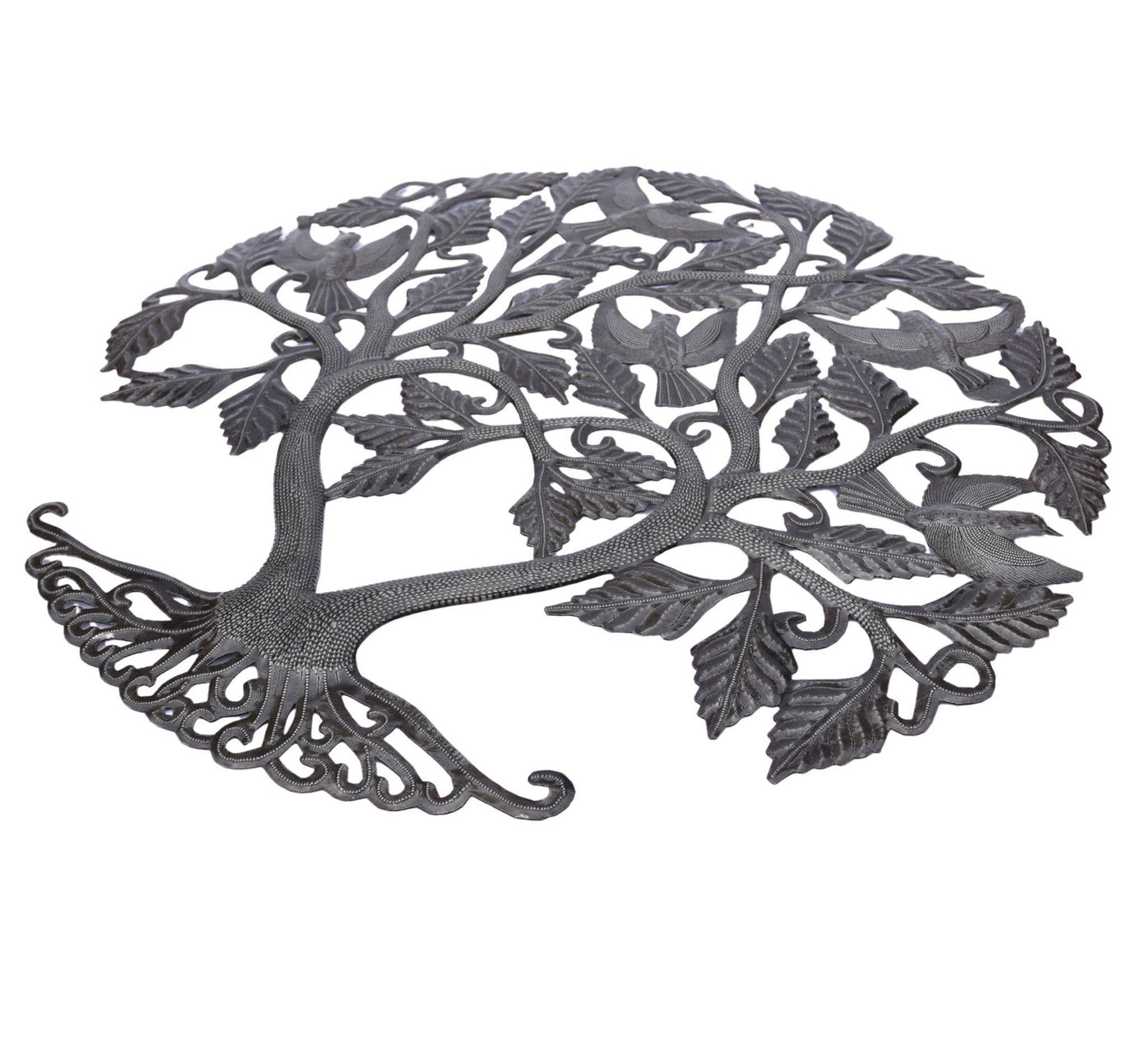 One-of-a-Kind Haitian Metal Tree of Life – Signed By Wiseton