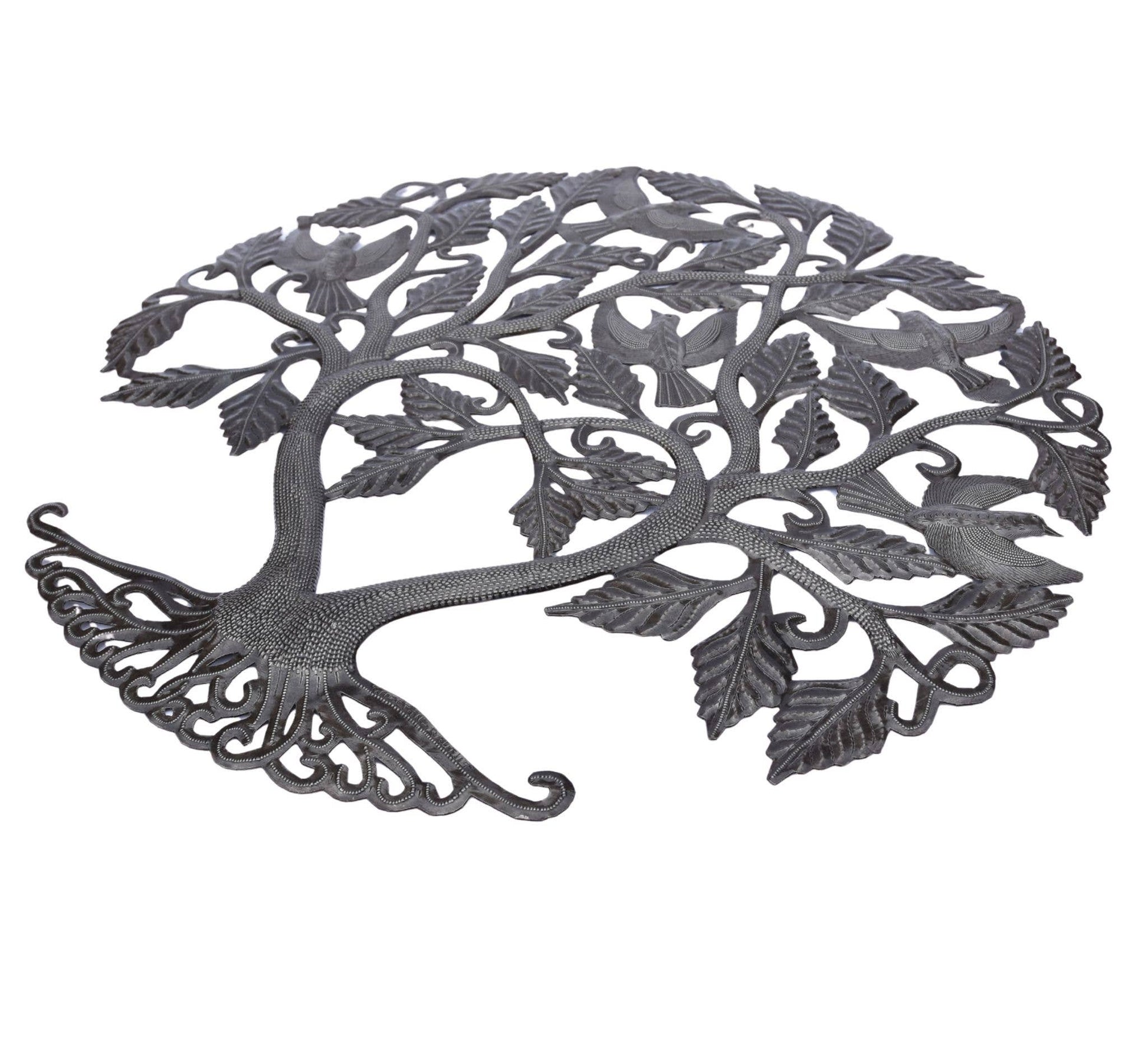 One-of-a-Kind Haitian Metal Tree of Life – Signed By Wiseton