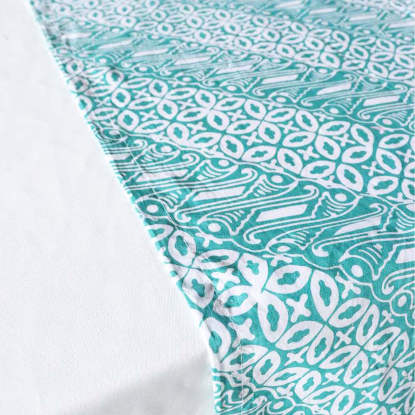Batik Table Runner Green Royalty, Hand Dyed, 100% Cotton