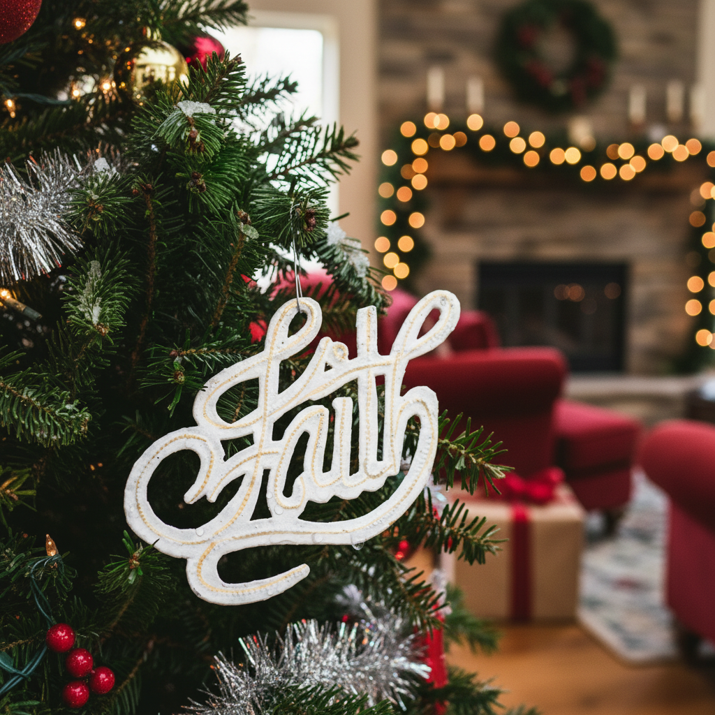 White Faith Ornament