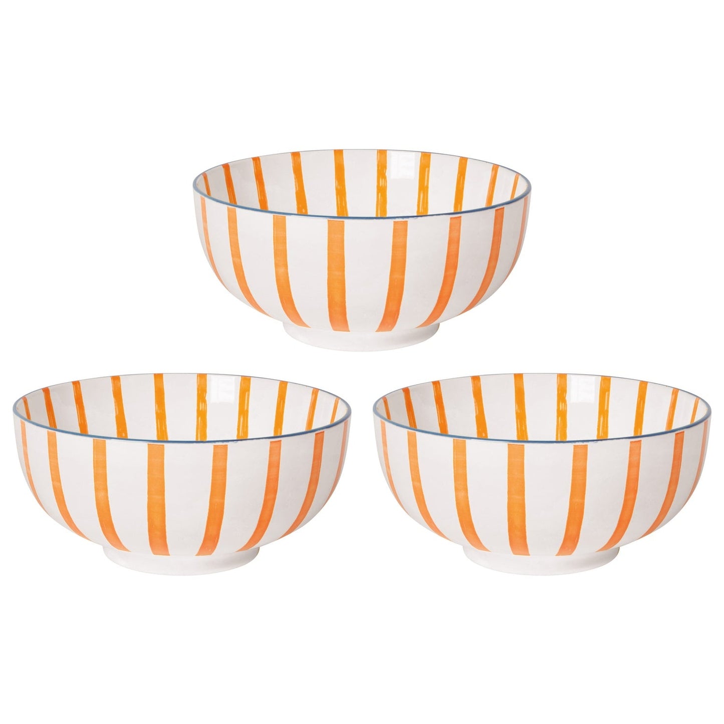 Set of 3 Bowl Stamped 8in Citrus Burst