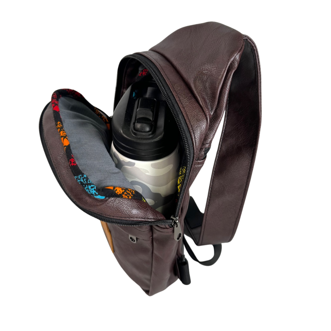 Vegan Leather Crossbody Bag for Women | Umoja Large Sling Bag for Men