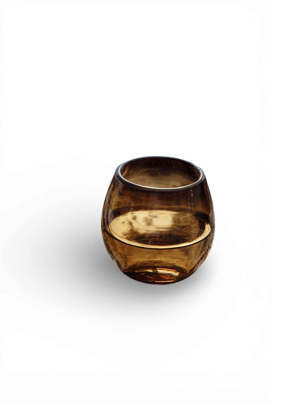 Ronde Blown Glass, Amber, Set of 2