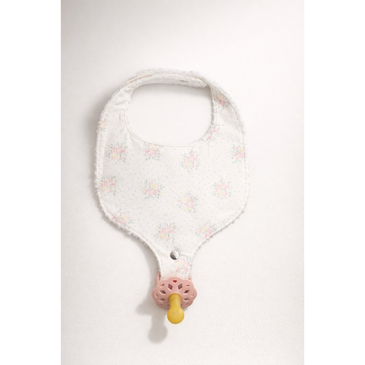 Soothe & Snap Pacifier Bib | Petite Meadow Dots