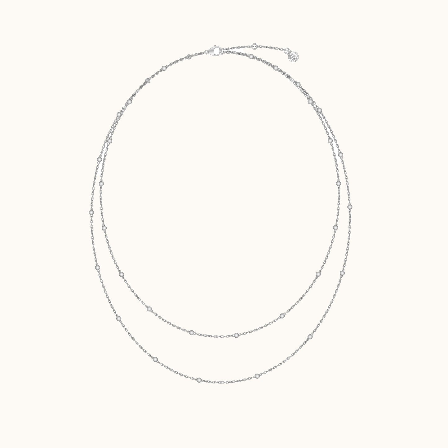 2 in 1 Double Layered Bead Necklace Set