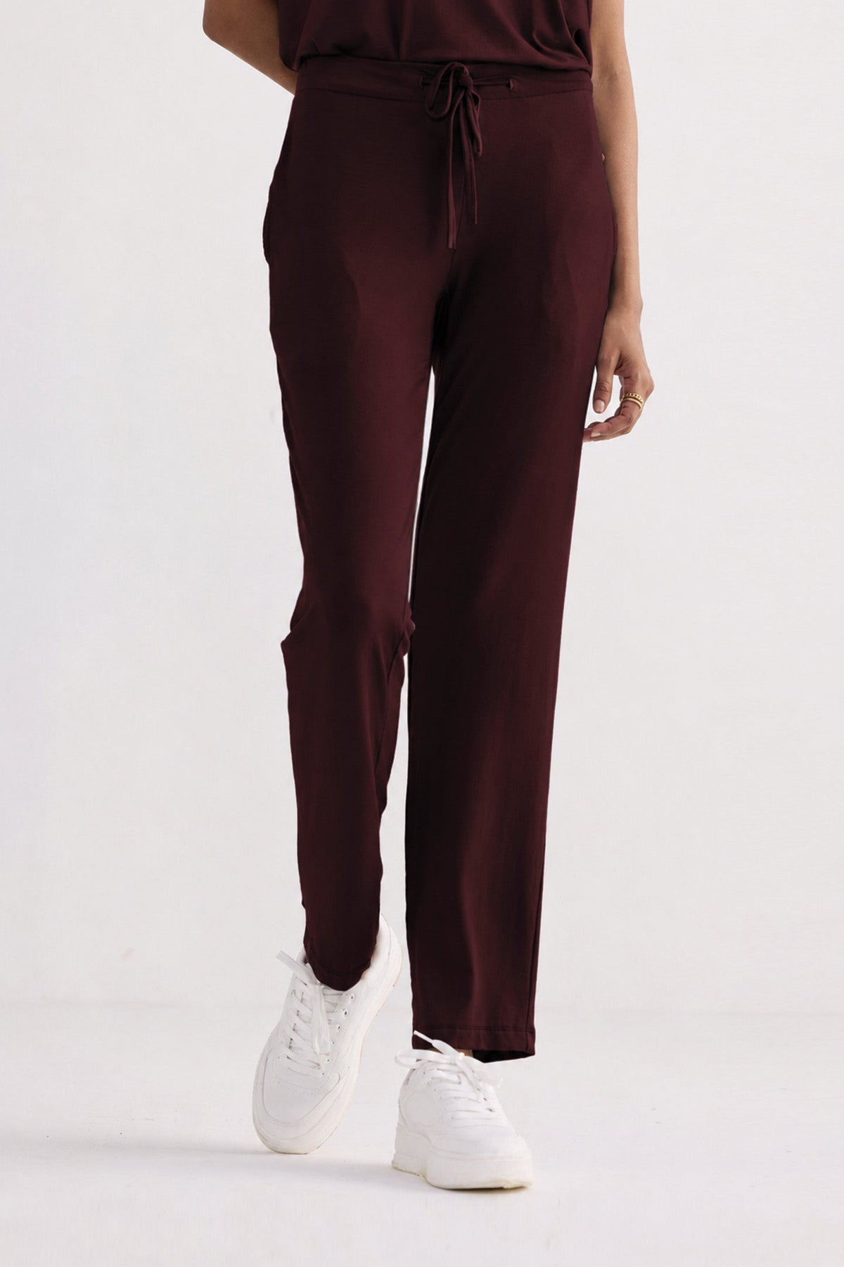 Wide Leg Pant in Merlot
