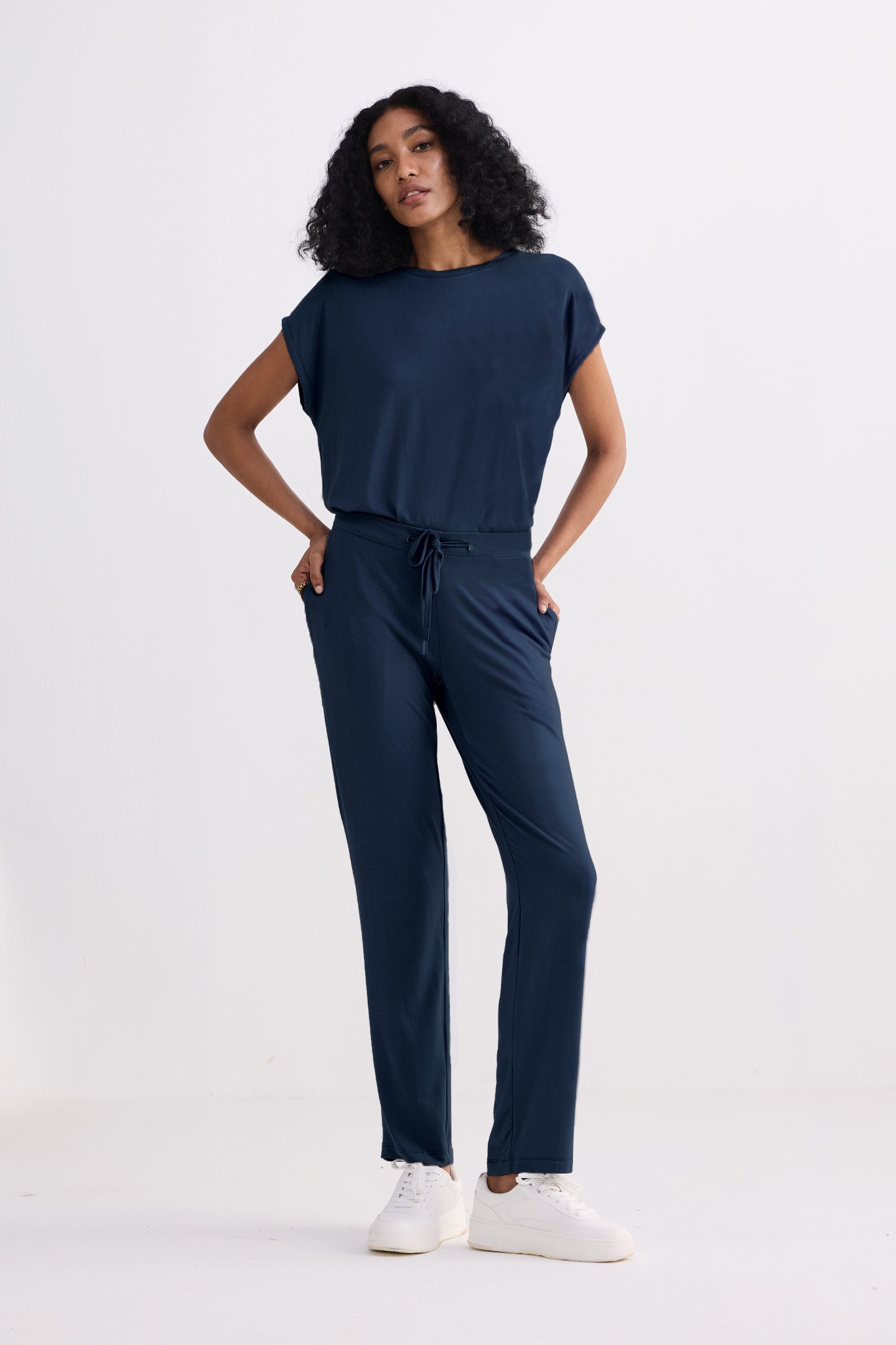 Relaxed Tee Set In Navy