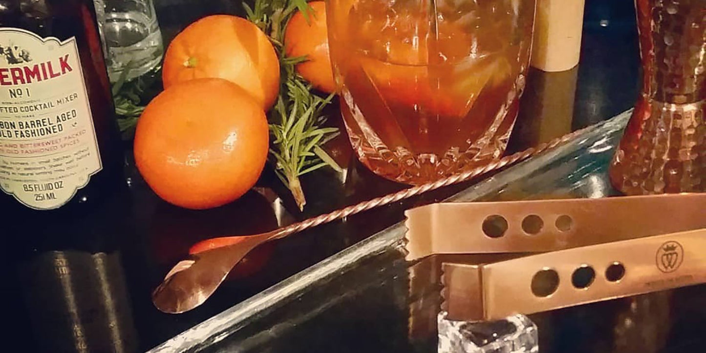 Bartender's Hammered Copper 6 Piece Cocktail Shaker Set
