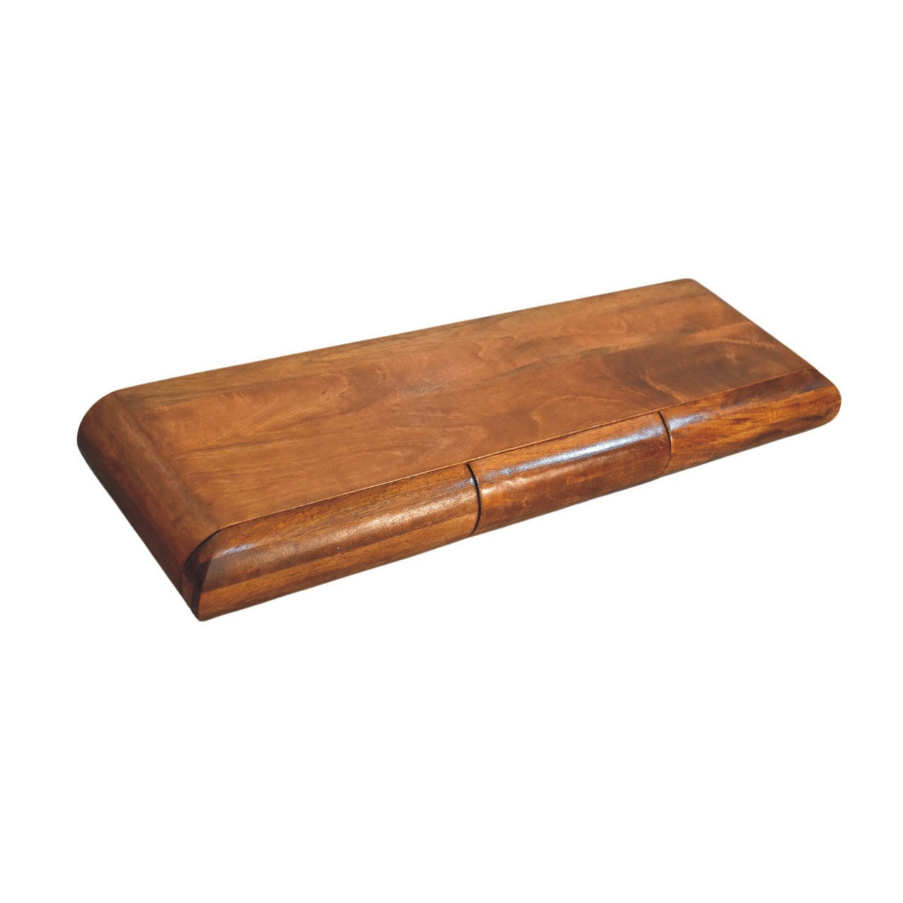 Solid Wood Solis Linear Console 3 Drawers brown