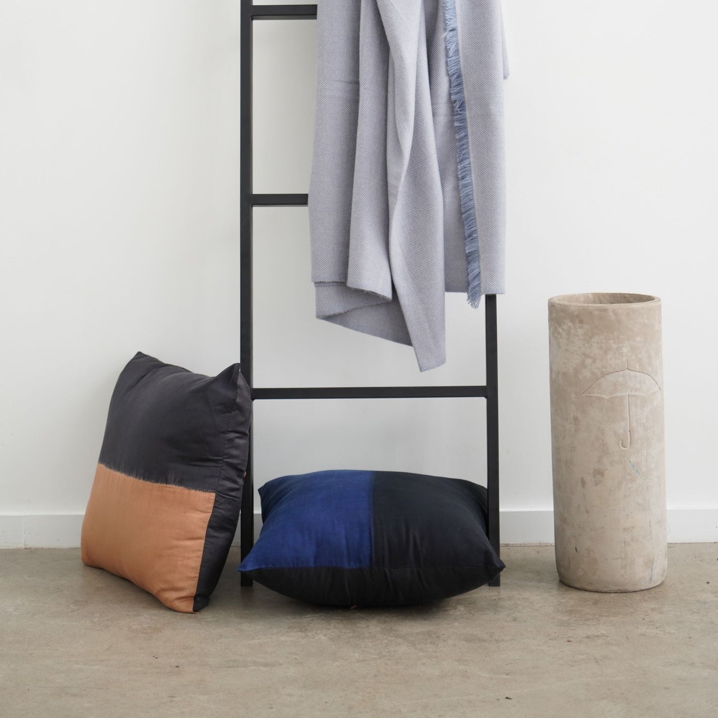 Aakar Mor Color Block Mulberry Silk Pillow