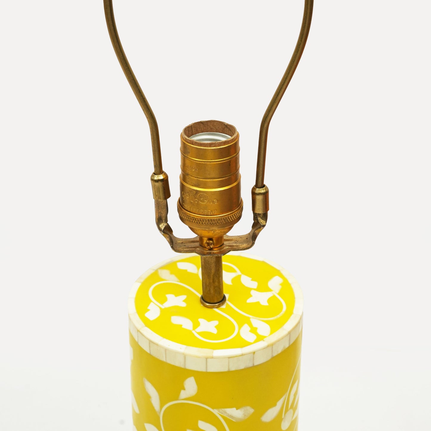 Floral Vines Bone Inlay Table Lamp Base