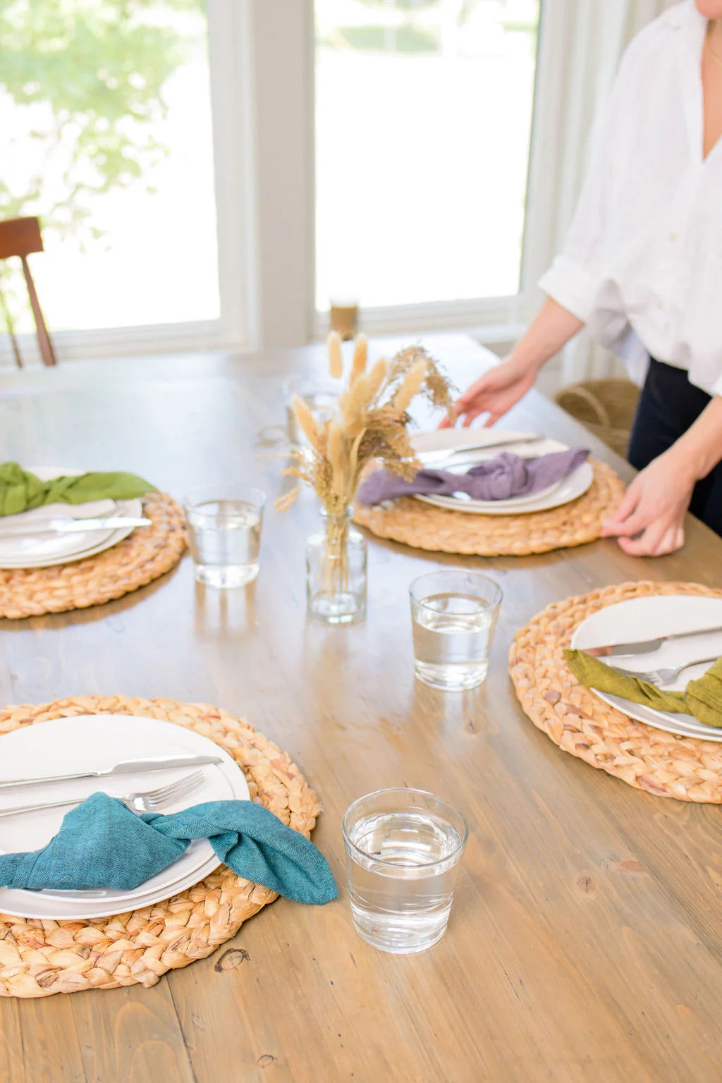Handwoven Cotton Napkins, Set of 4 | 16" × 16" | Fair Trade | Interplay