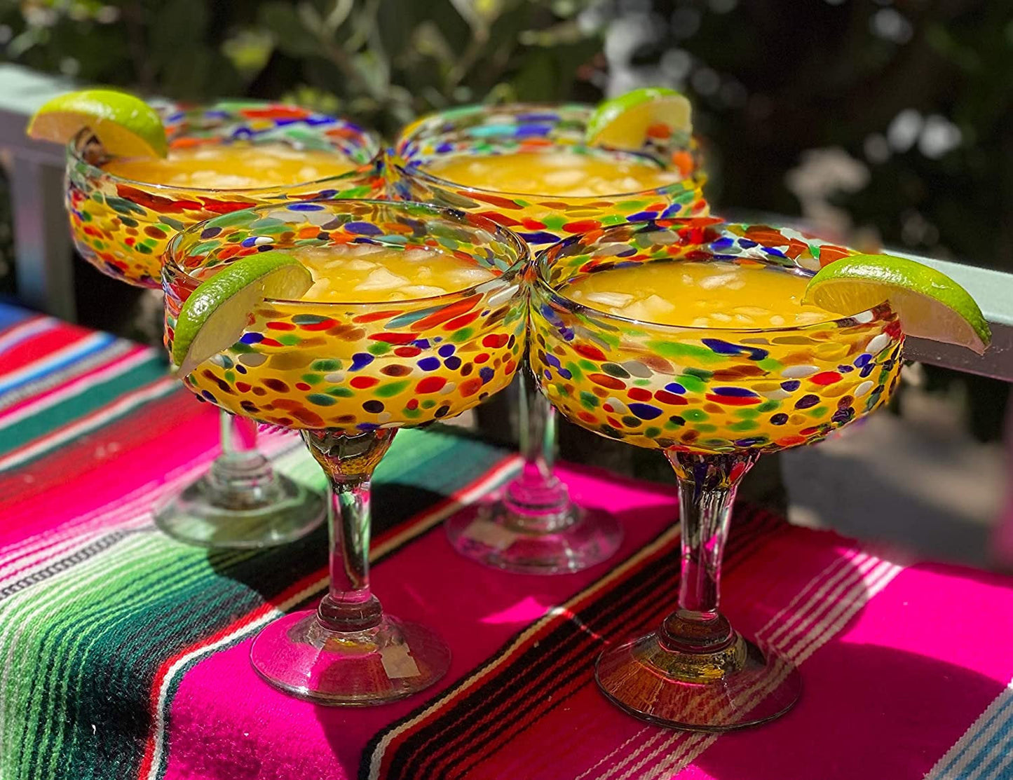 Confetti Rock Margarita Glasses - Set of 4