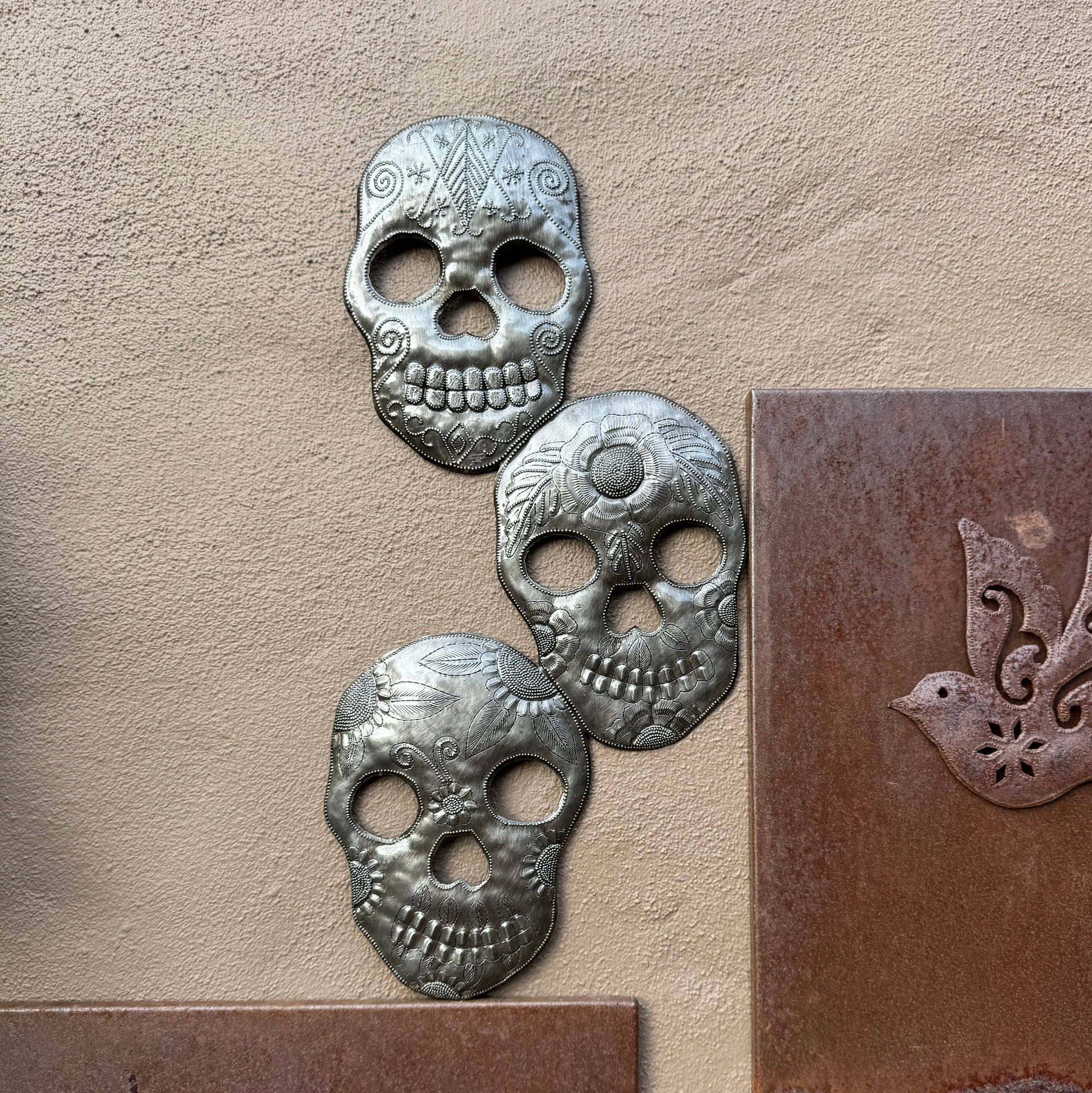 Skull, Day of the Dead, Halloween Decor, Fair Trade Handmade