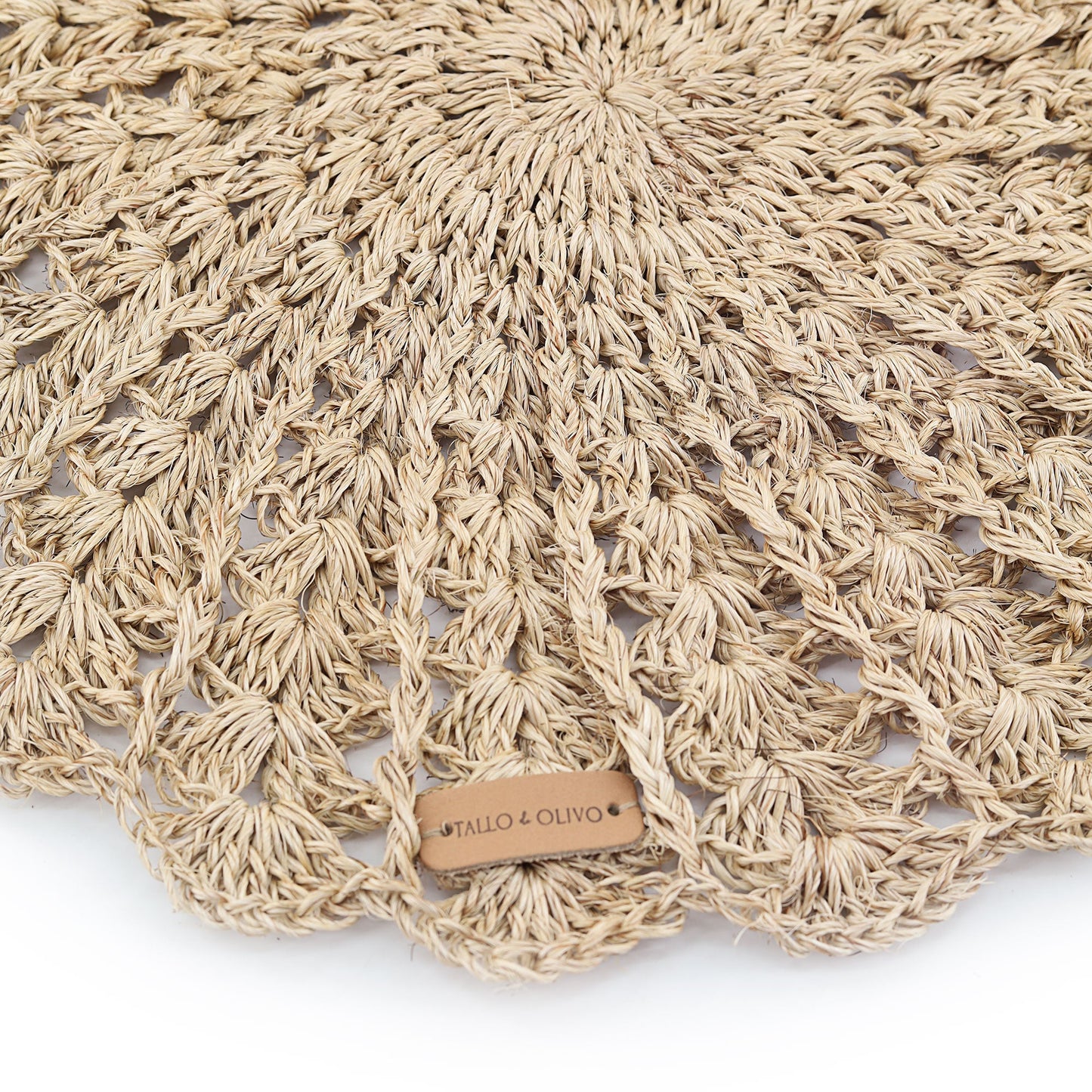 S/4  Hand Crocheted Round Placemat - Gio