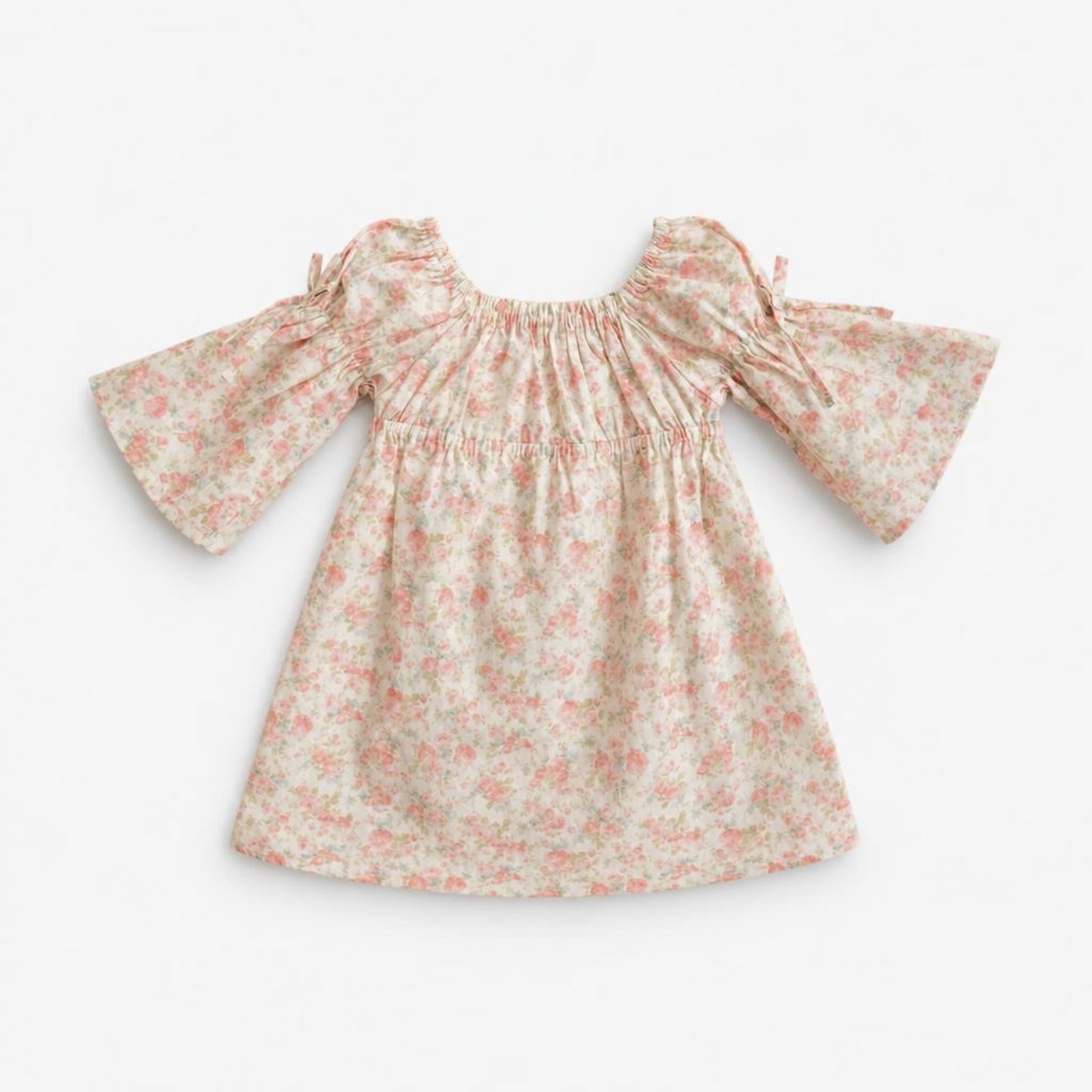 Kennedi Dress-Pink Blossom | Bell Sleeve