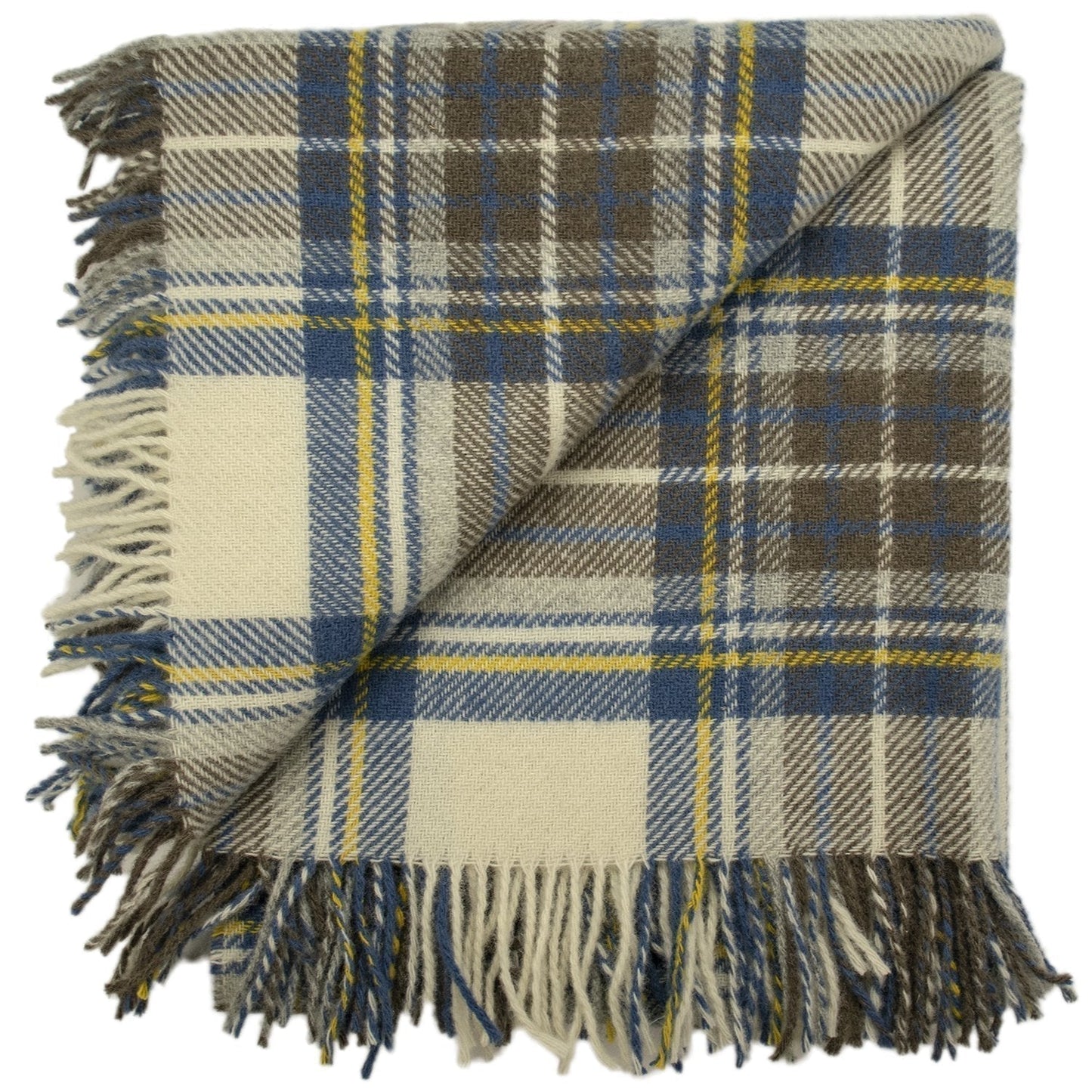 Highland Tweeds Pure New Wool Throw (Muted Blue Stewart)