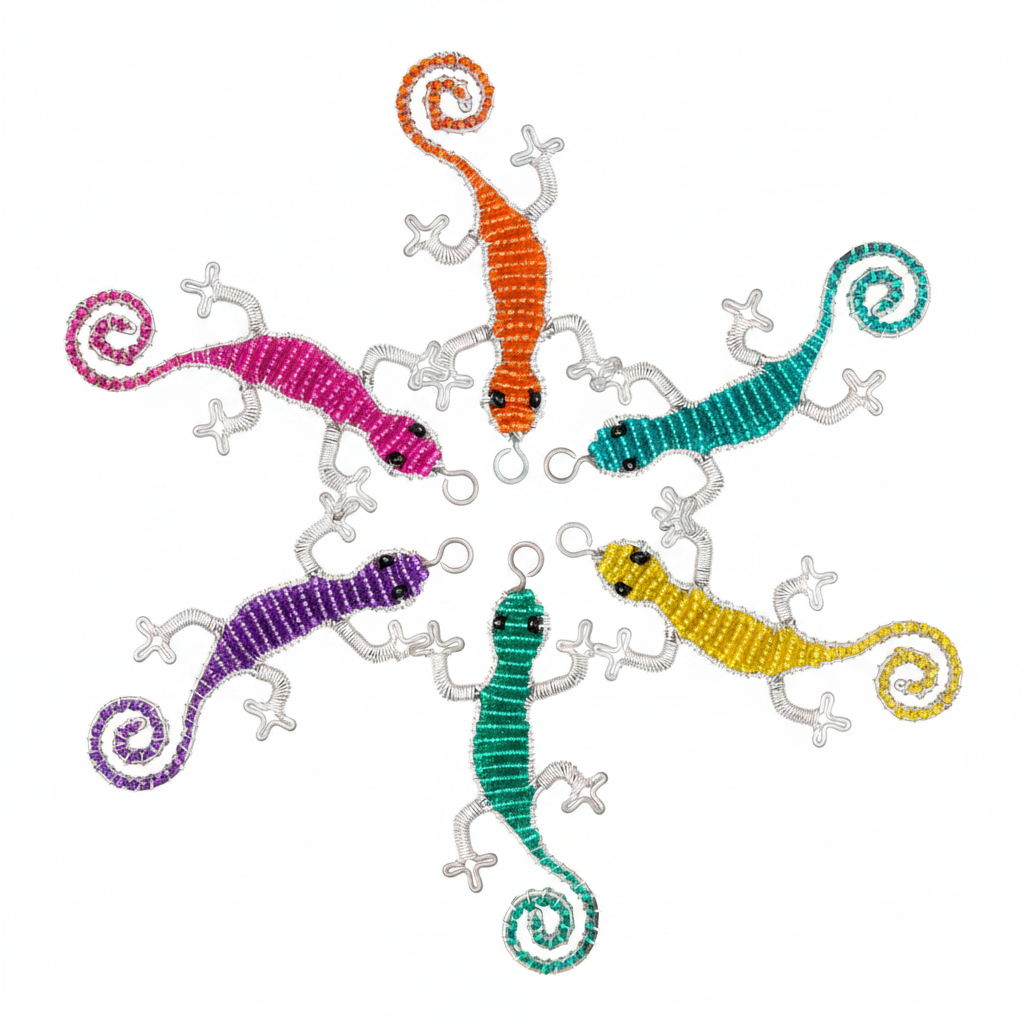Gecko Keyring (Set of 6)