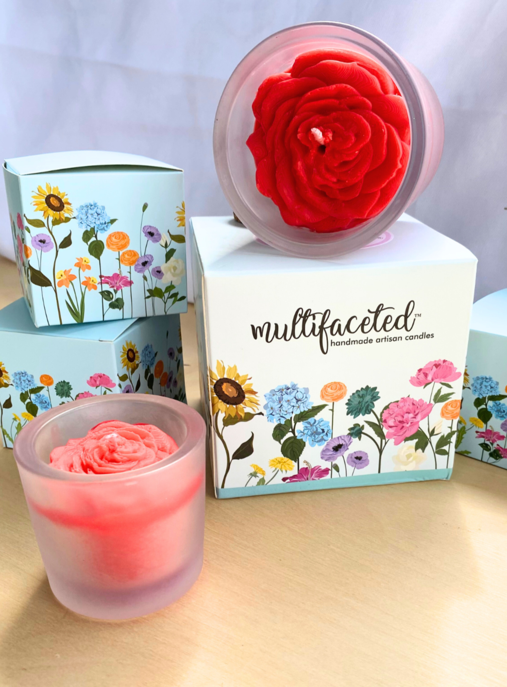 Rose Flower Candle
