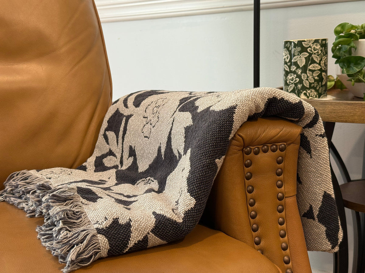 Addy Floral Jacquard Throw Blanket