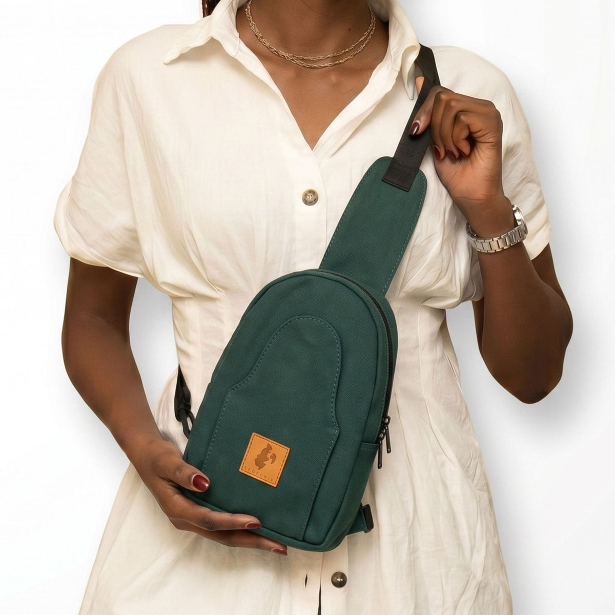 Canvas Crossbody Sling Bag for Women Men | Buru Small Sling Bag Chest Bag