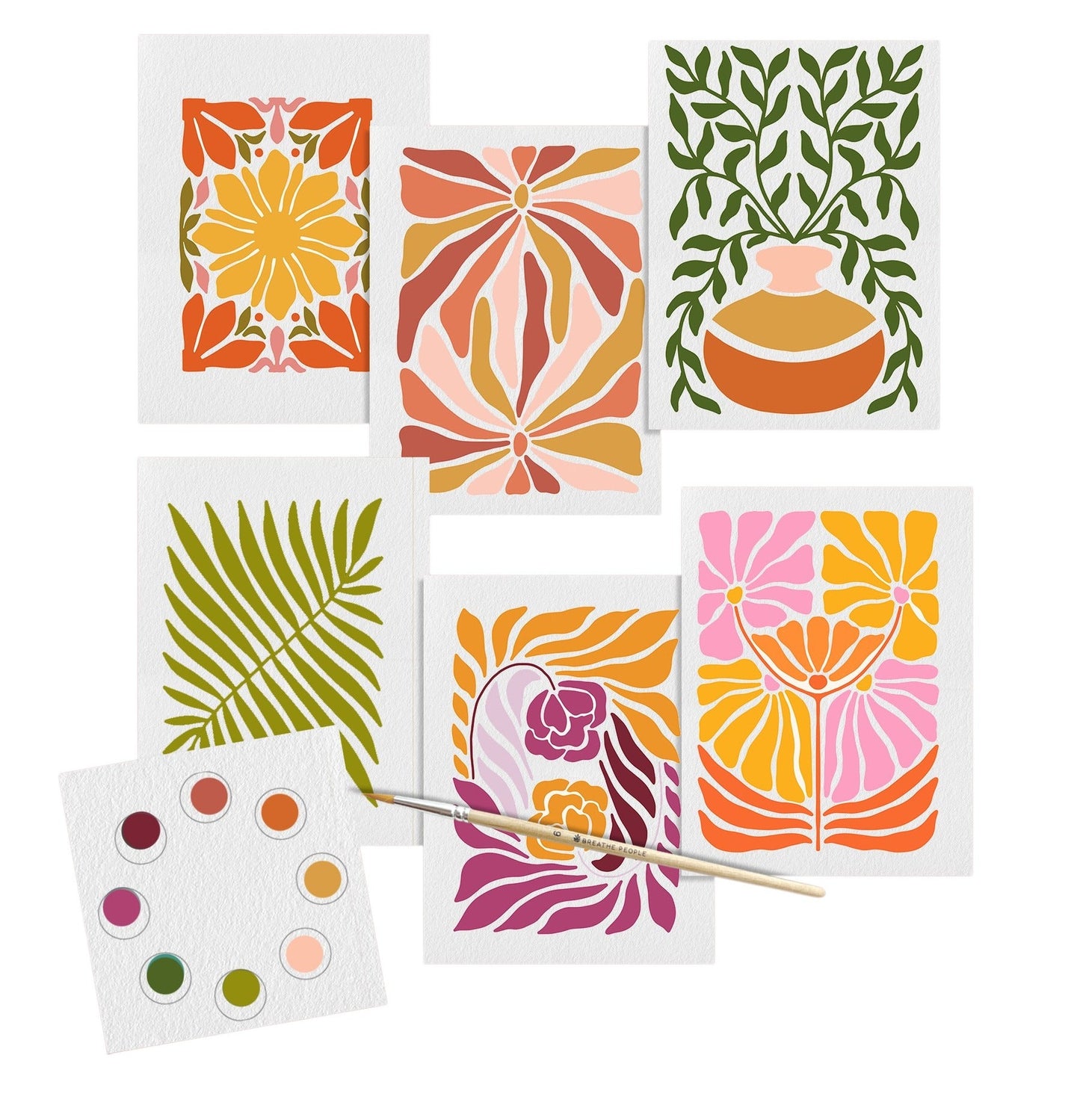 All-in-One Watercolor Art Prints + Postcards: Abstract Botanicals