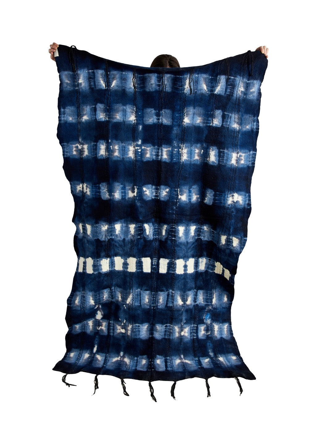 Adire Tye-Dye Lightweight Wool Throw Blanket