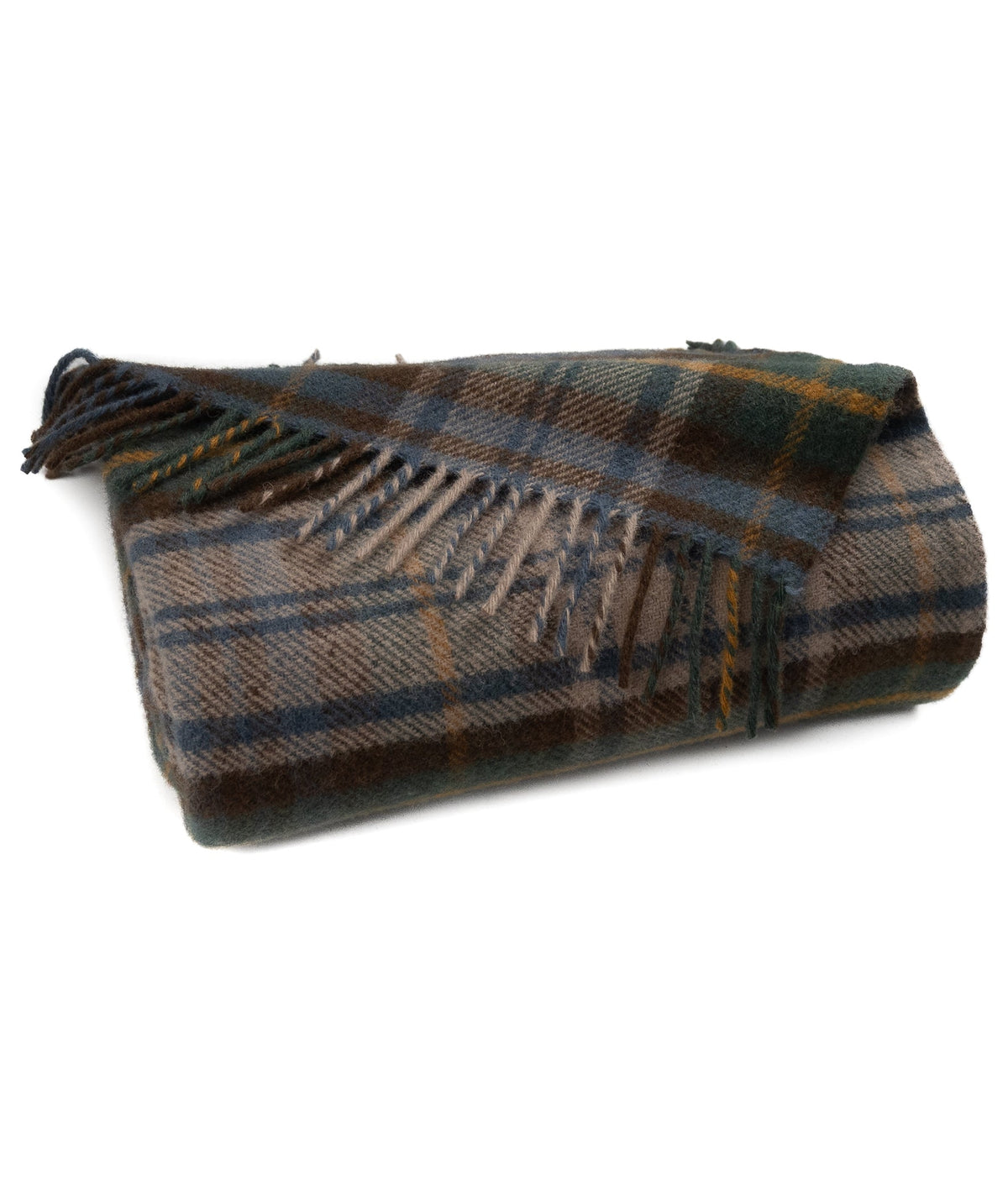Highland Tweeds New Wool Fluffy Throw - Antique Dress Gordon