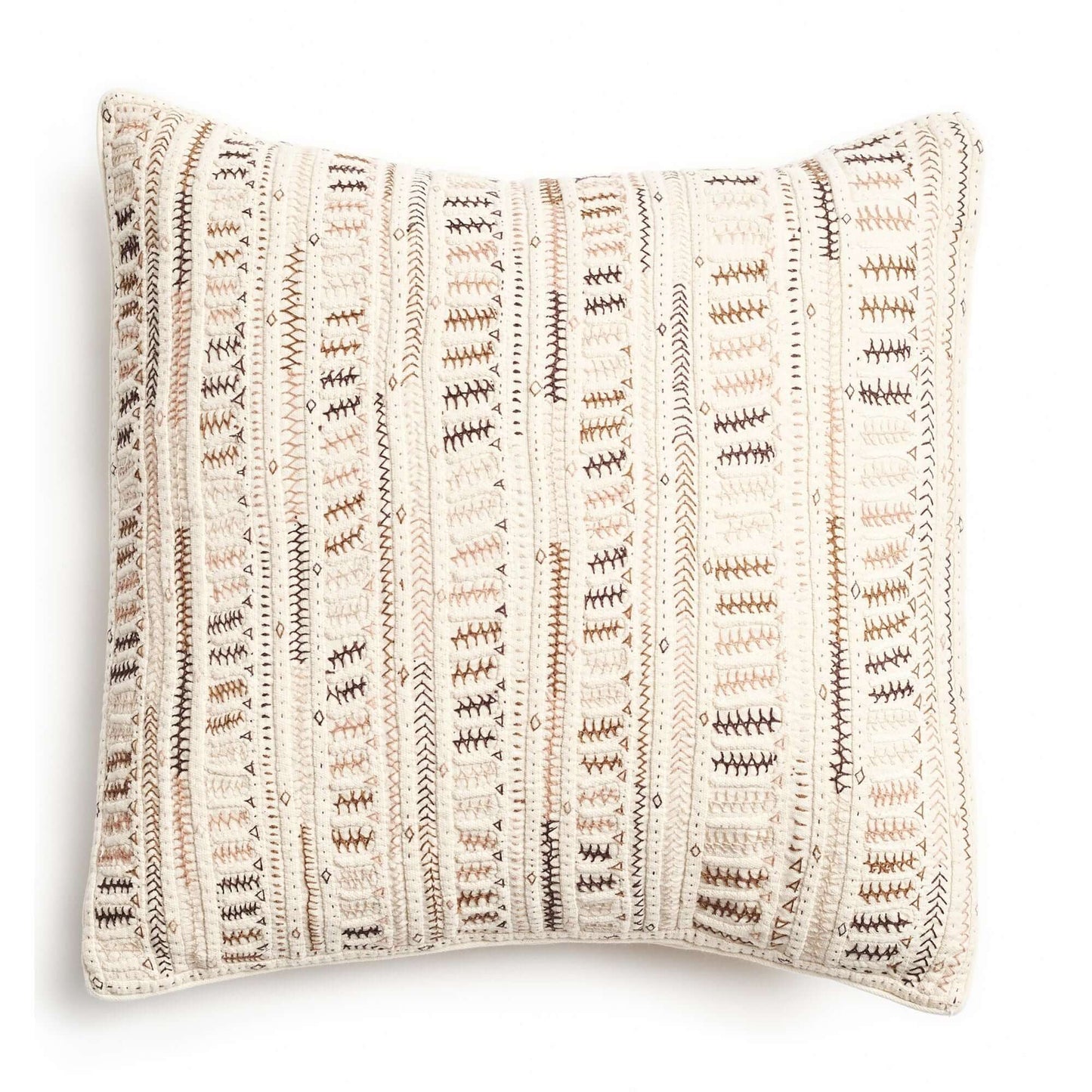 Dahli Coral Artisanal Hand Embroidered Pillow Cover