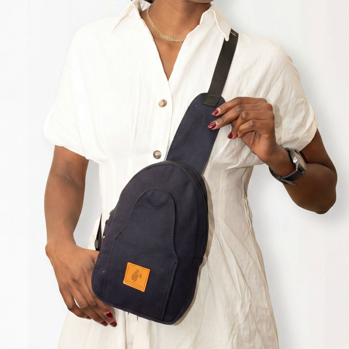 Canvas Crossbody Sling Bag for Women Men | Buru Small Sling Bag Chest Bag