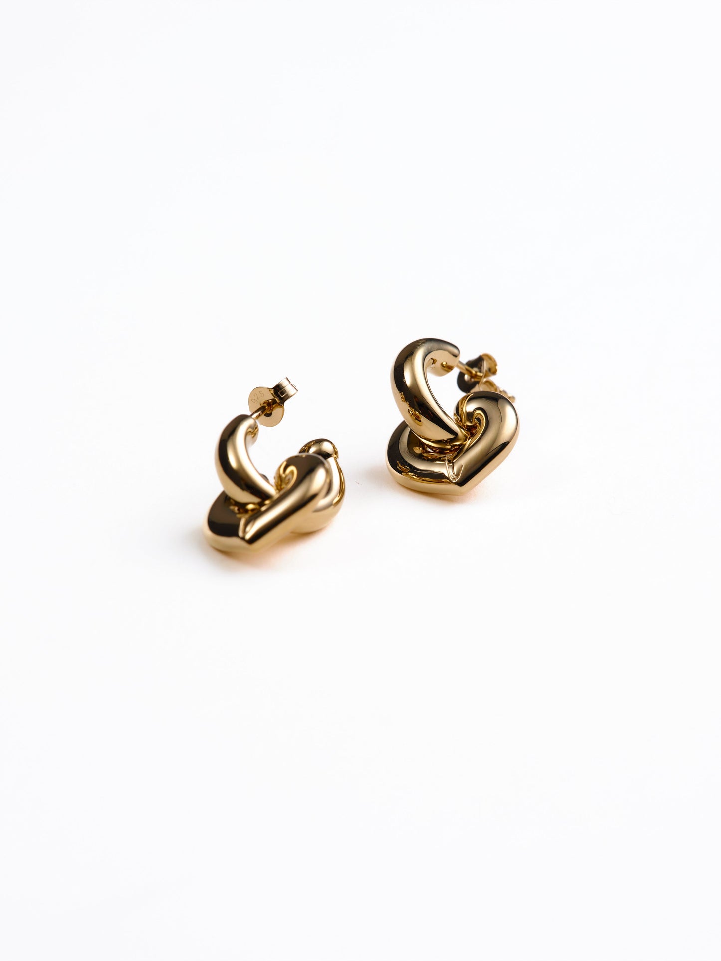 Eloise Chunky Heart Hoops