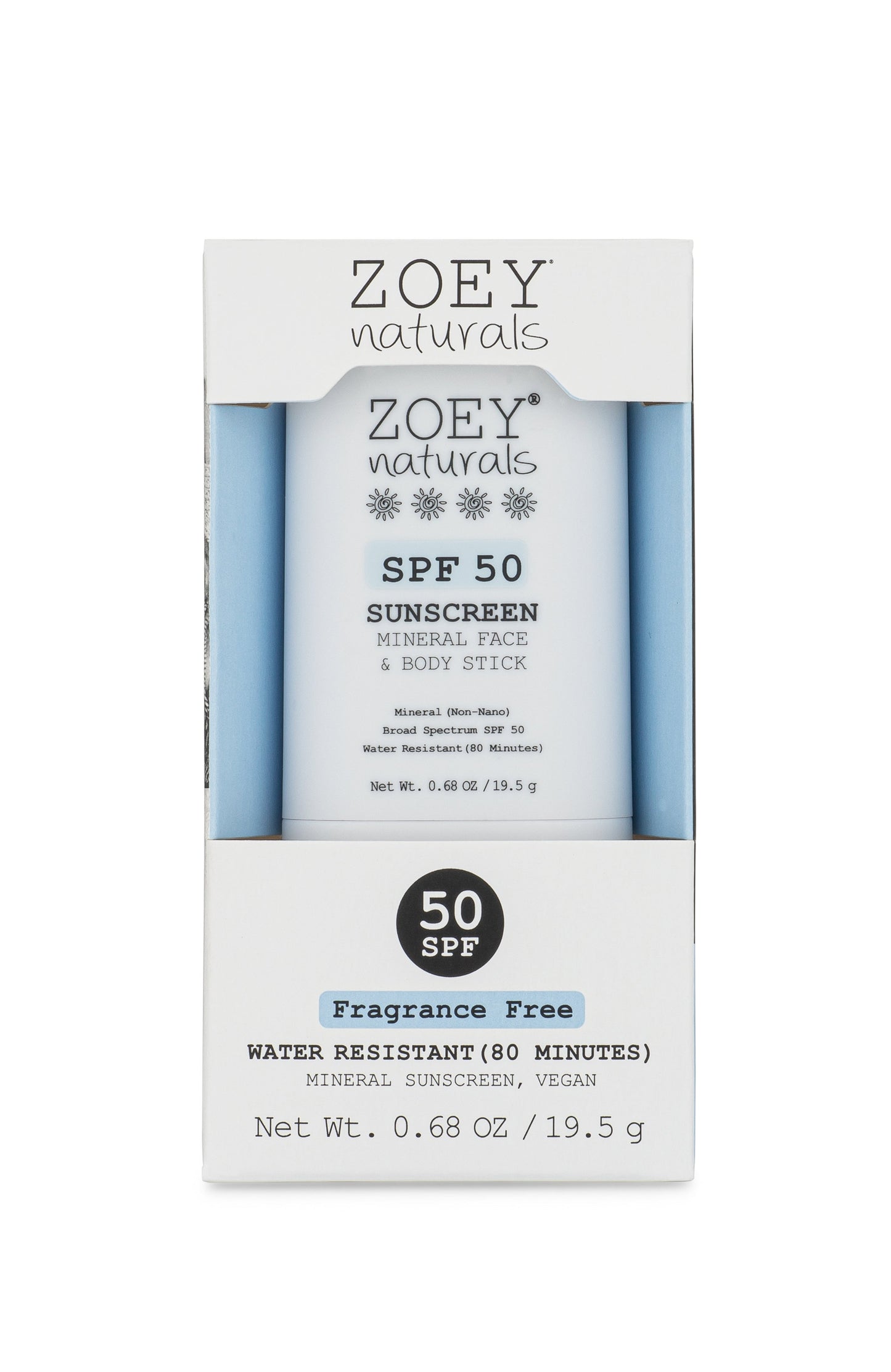 Zoey Naturals SPF 50 Mineral Sunscreen Stick