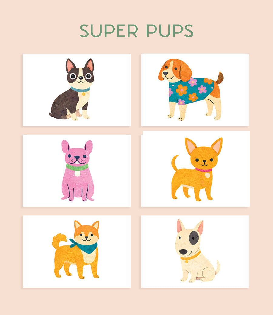 Super Pups Watercolor Postcard Kit