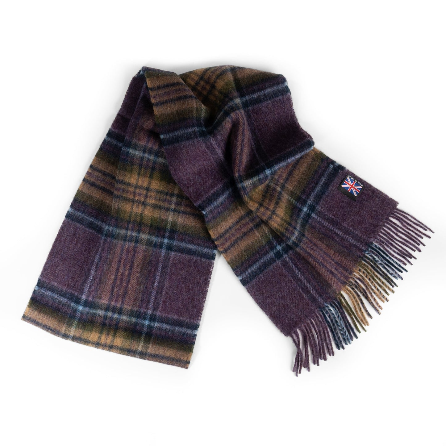 Prince of Scots Fringed Merino Wool Scarf (Heather Stewart)