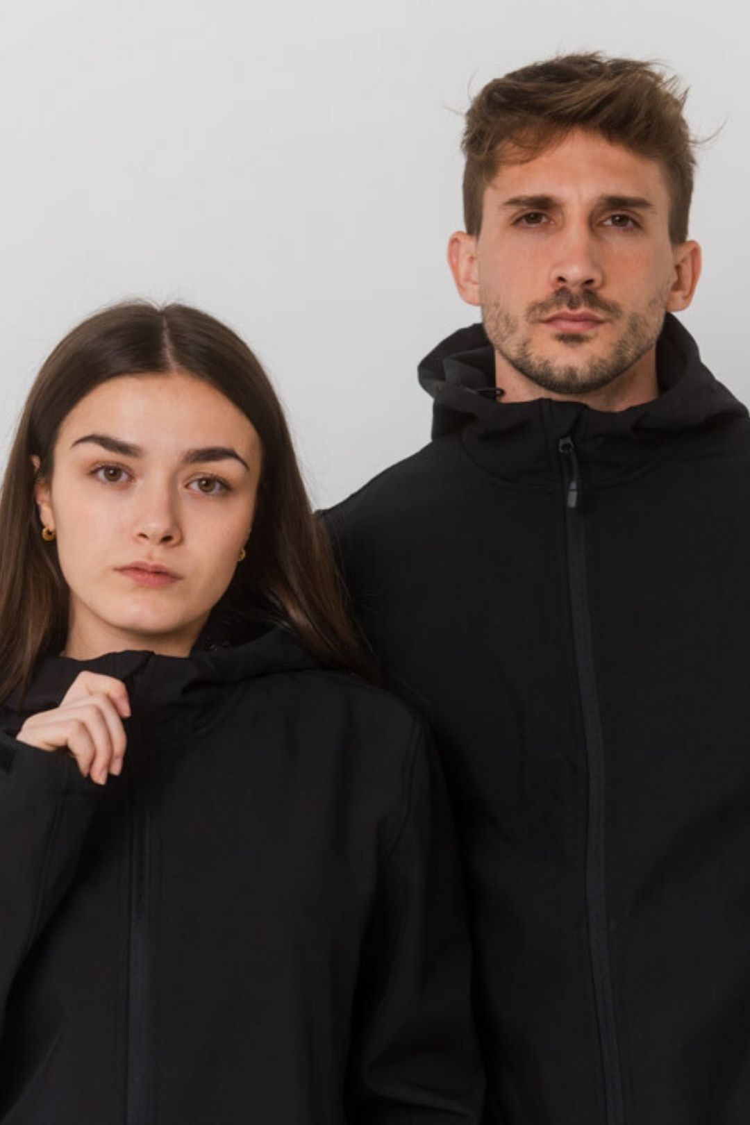Abrigo impermeable materiales reciclados - Negro
