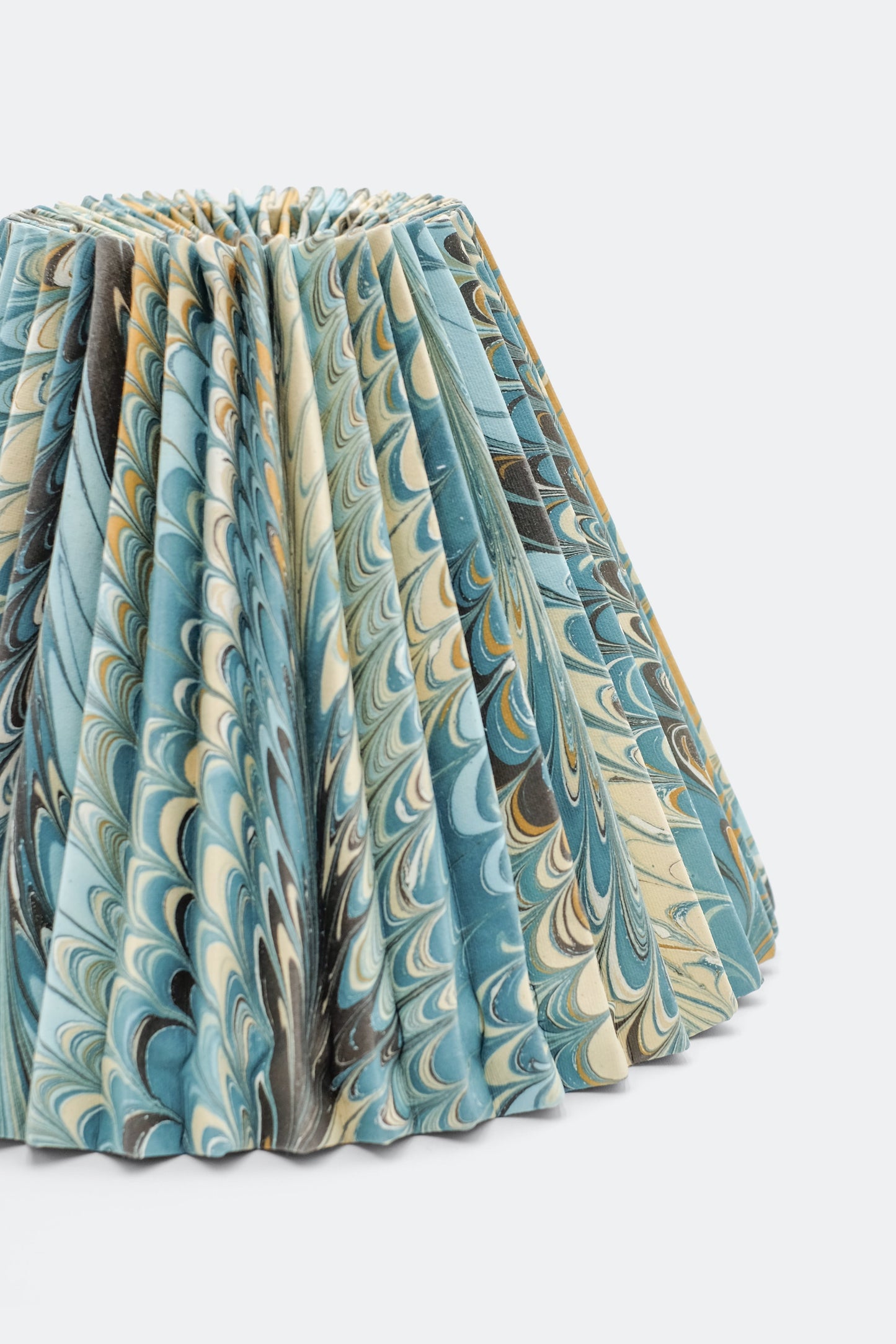 10" Pleated Empire Lampshade —  Hand-Marbled