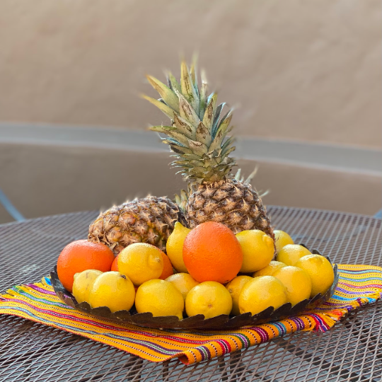 16" Metal Fruit Bowl, Angel Design, Home Decor