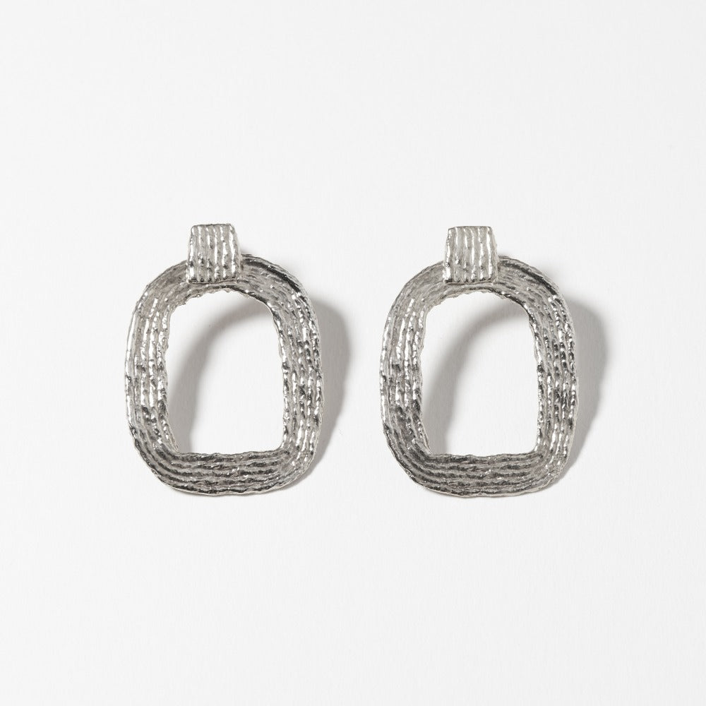 Eva Hoop Earrings - Sterling Silver