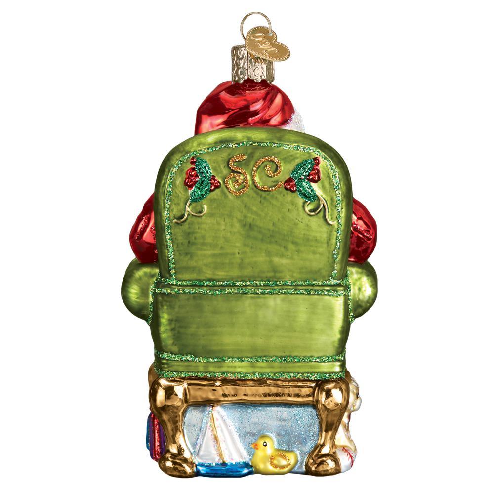 Santa Checking His List Twice Ornament (Gift Boxed)