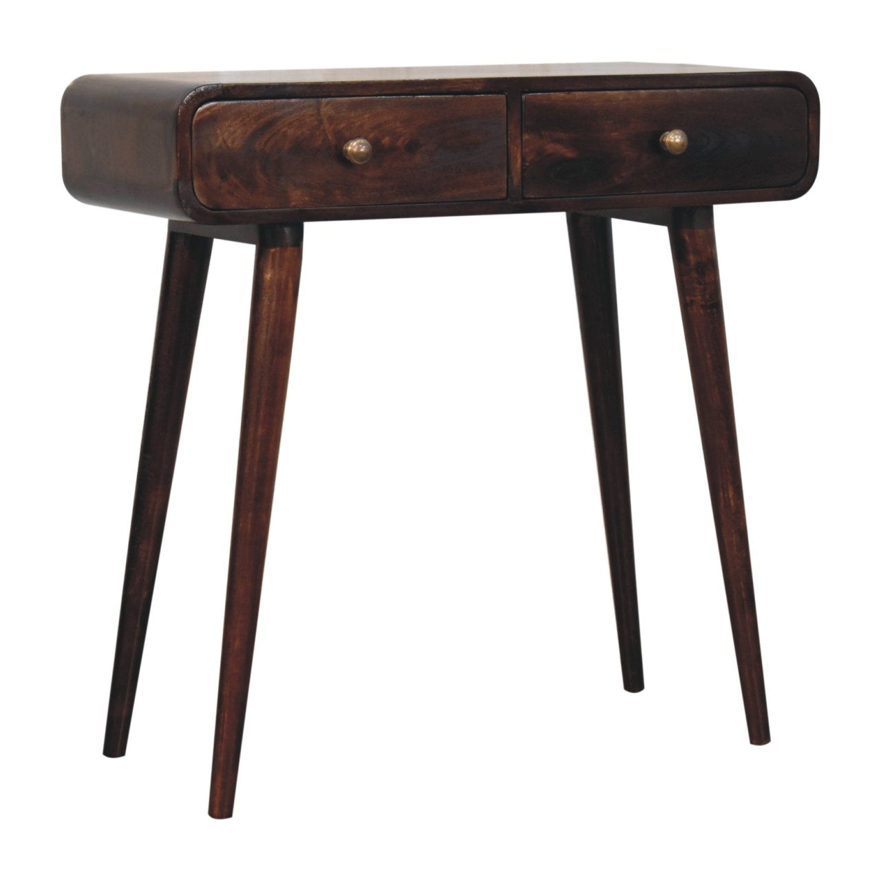 Solid Wood California Walnut Curved Hallway Table
