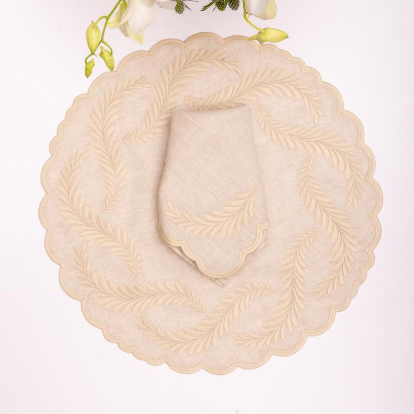 Leaves Linen Napkin & Placemat Set of 4
